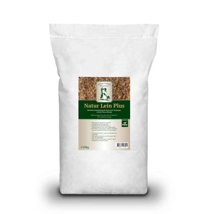 Mühldorfer Natur Lein Plus_10KG Mühldorfer Natur Lein Plus_10KG_Natürliche Unterstützung für Haut, Fell & Verdauung – mit dem Plus an Energie