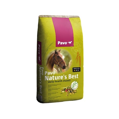 Pavo Nature's Best_15KG_DEN DAGLIG SUNDE MUESLI TIL FRITID OG LET SPORT