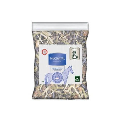 Mühldorfer Mucovital prebiotic_0.25KG_Vollwertiges Müsli für Pferde mit sensiblem Magen, mit Formulierung, die sich neutralisierend auf die Magensäure auswirken kann. 