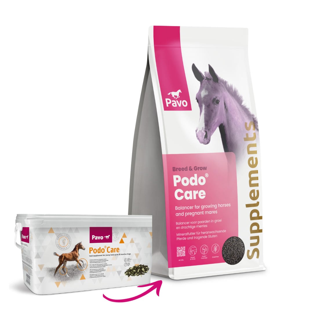 Pavo Podo®Care_8KG_Vollwertiges Mineralfutter für heranwachsende Fohlen und tragende Stuten